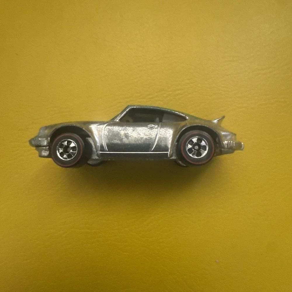 Vintage Mattel Hot Wheels Redline Porsche P-911 Super Chrome 1974 Hong Kong EUC
